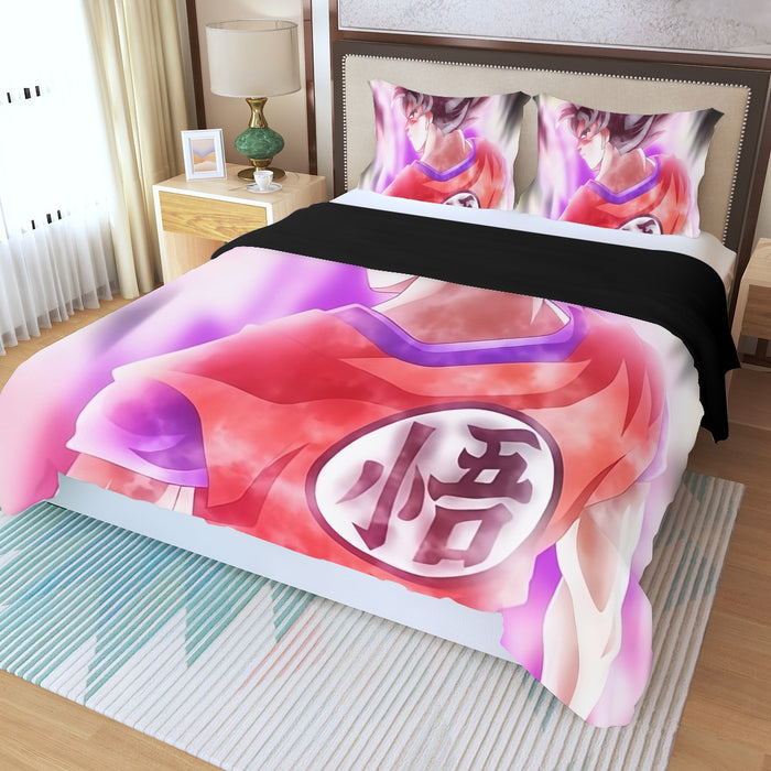 Dragon Ball Super Goku Kaioken Cool Purple Aura Casual Three Piece Duvet Cover Set