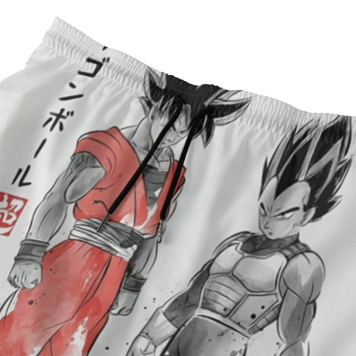 Watercolor Goku And Vegeta Posing Dragon Ball Z Beach Pants