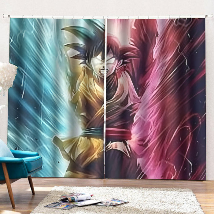 Dragon Ball Super Black Goku SSGSS Goku Spirit Bomb Curtains with Hooks