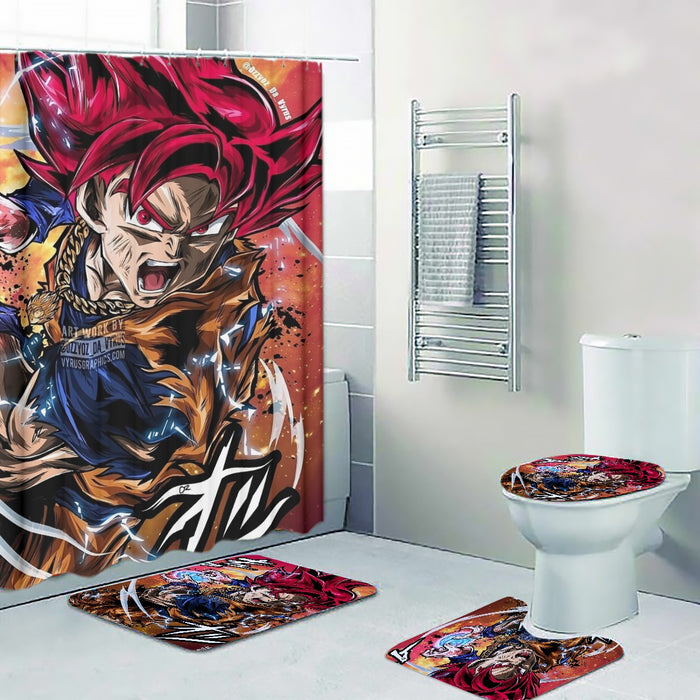 Goku Super Saiyan God Four-piece Bathroom