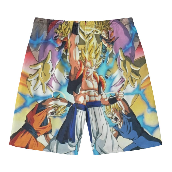 DBZ Goku Vegeta Fusion Saiyan Gogeta Colorful Design Streetwear Beach Pants