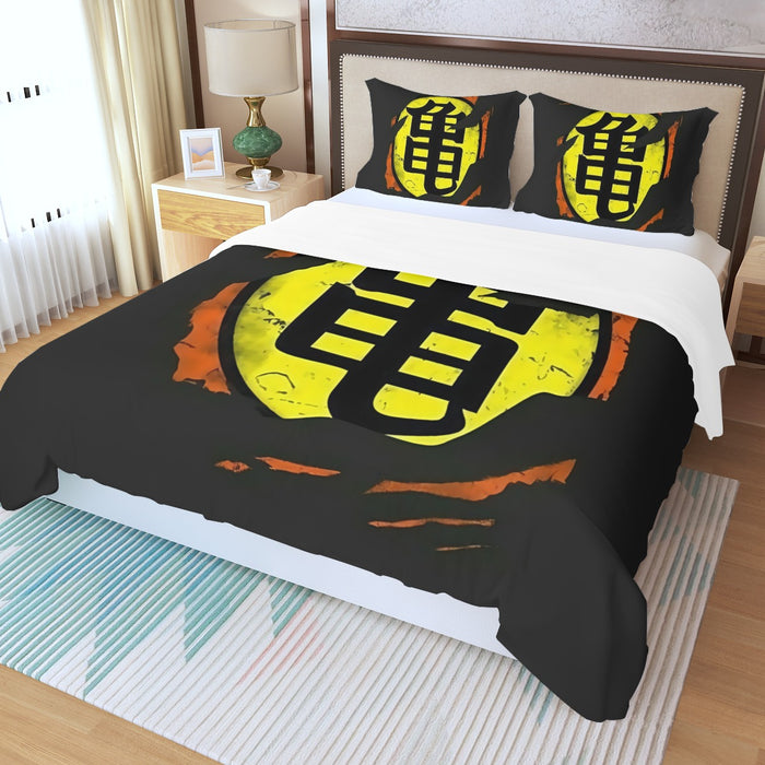 Dragon Ball Master Roshi Symbol Kanji Japanese Cool Design Three Piece Duvet Cover Set