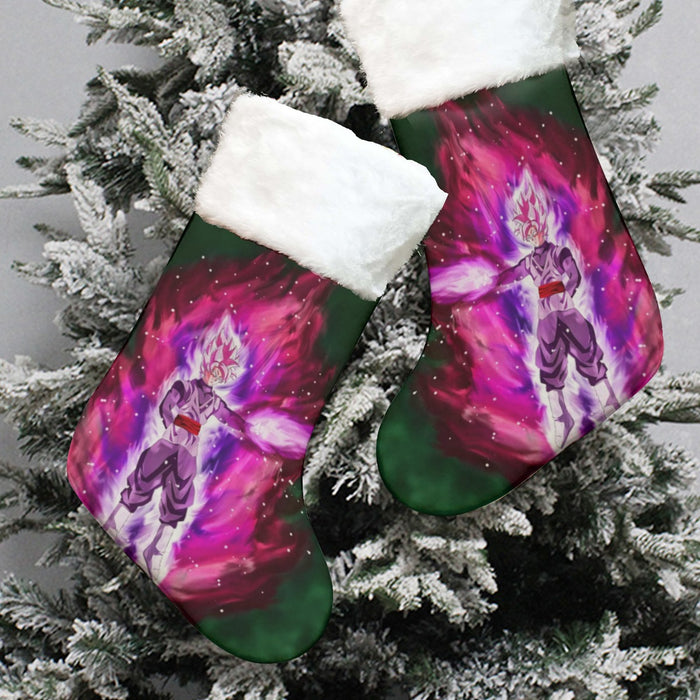 Goku Black Super Saiyan Rose Power Aura Streetwear Design Christmas Socks