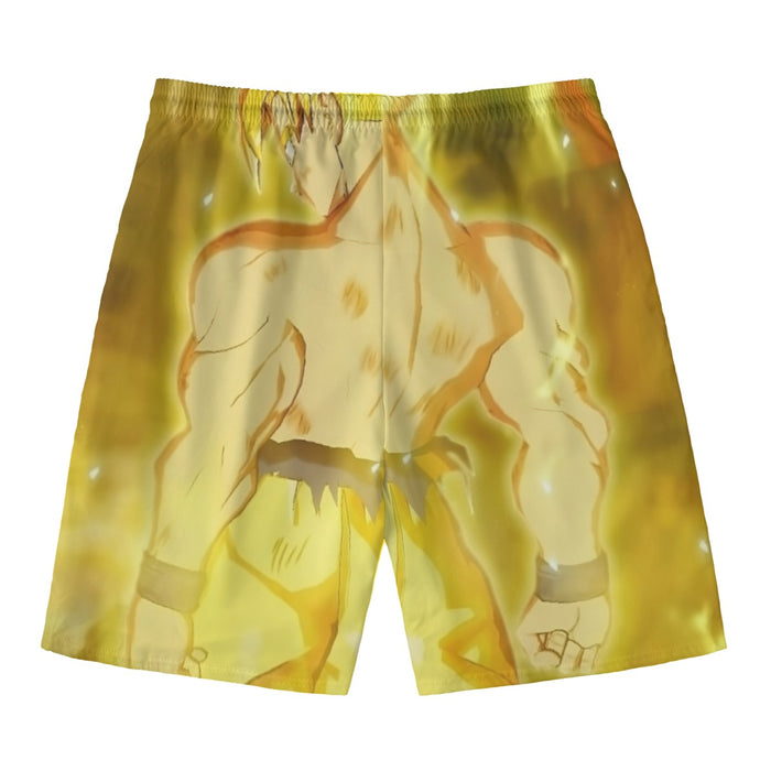 Dragon Ball Goku Super Saiyan Battle Posture Aura Style Beach Pants