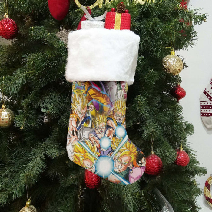 DBZ Goku Gohan Goten Super Saiyan Kamehameha Color Design Christmas Socks