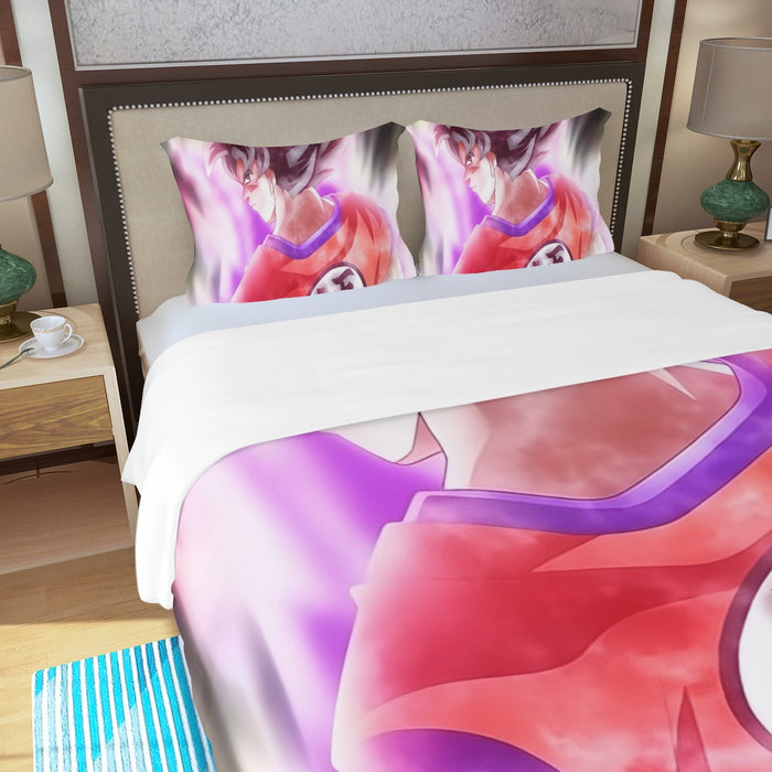 Dragon Ball Super Goku Kaioken Cool Purple Aura Casual Three Piece Duvet Cover Set