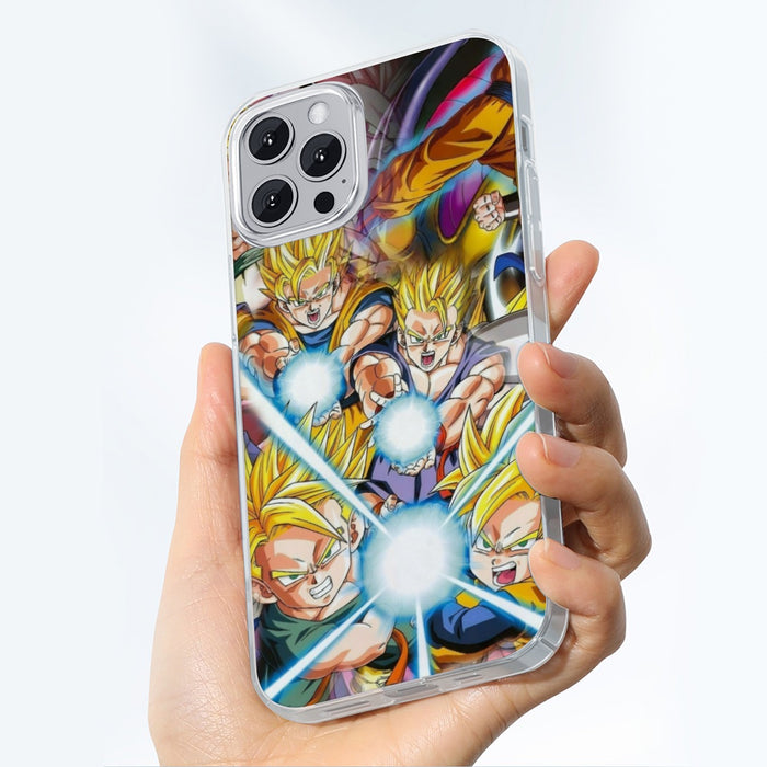 DBZ Goku Gohan Goten Super Saiyan Kamehameha Color Design iPhone 13 Case
