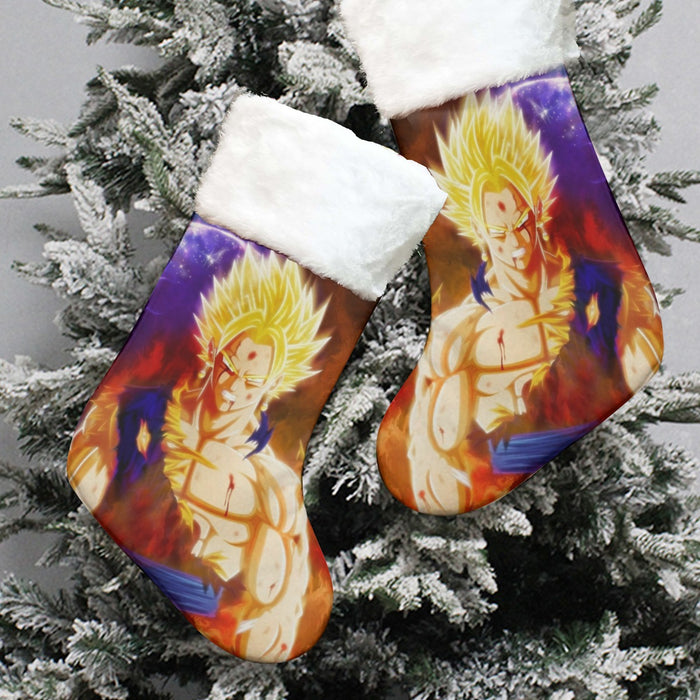Dragon Ball Z Vegito Super Saiyan Angry Bruised Dope Christmas Socks
