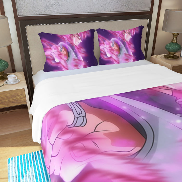 Dragon Ball Super Saiyan Black Goku Rose Cool Casual Three Piece Duvet Cover Set