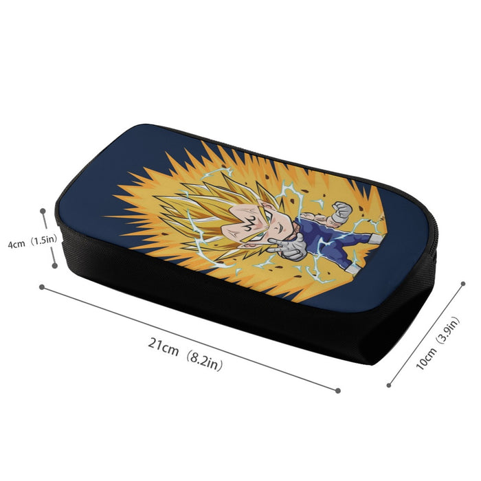 DBZ Majin Vegeta Super Saiyan Prince Power Aura Chibi Sketch Pencil Bag