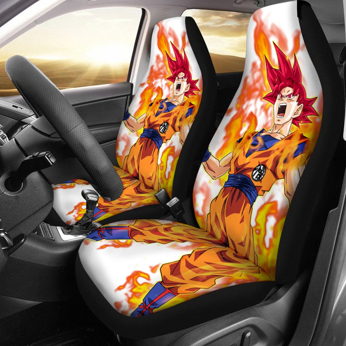 Awesome Goku Super Saiyan God Transformation DBZ Car Seat Cover