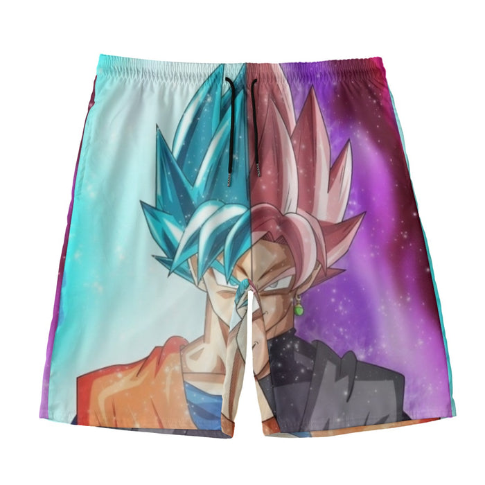 DBZ Goku SSGSS Black Rose Super Saiyan Portraits Dope Beach Pants