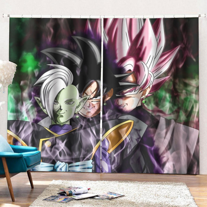 Dragon Ball Super Zamasu Goku Black Goku Rose Cool Curtains with Hooks