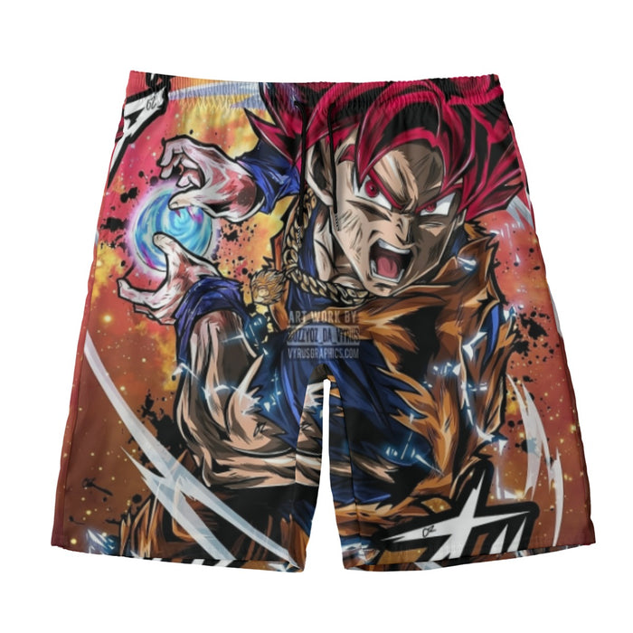 Goku Super Saiyan God Beach Pants