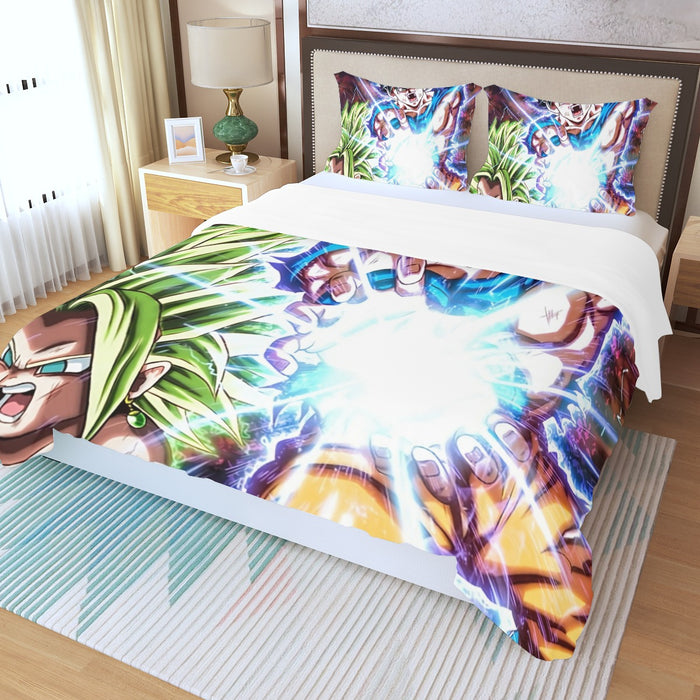 Dragon B Z Son Goku Powerful Kamehameha Released Three Piece Duvet Cover Set