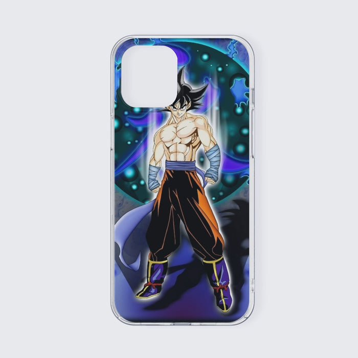 DBZ Goku Muscular Saiyan Vibrant Background Art Style iPhone 13 Case
