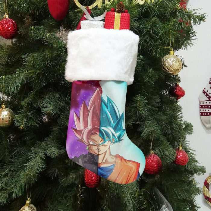 DBZ Goku SSGSS Black Rose Super Saiyan Portraits Dope Christmas Socks