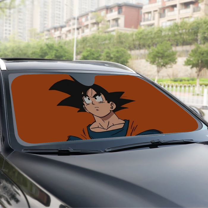 Goku Orange Minimalistic Background Windshield Sunshade