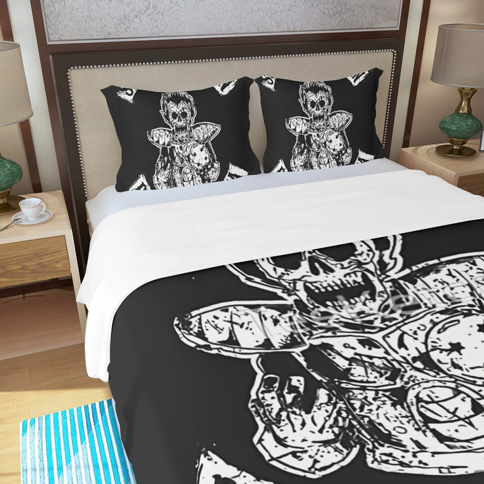 Dragon Ball Z Skeleton Vegeta Scary Super Saiyan Epic Three Piece Duvet Cover Set