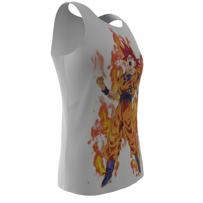 Awesome Goku Super Saiyan God Transformation DBZ Tank Top