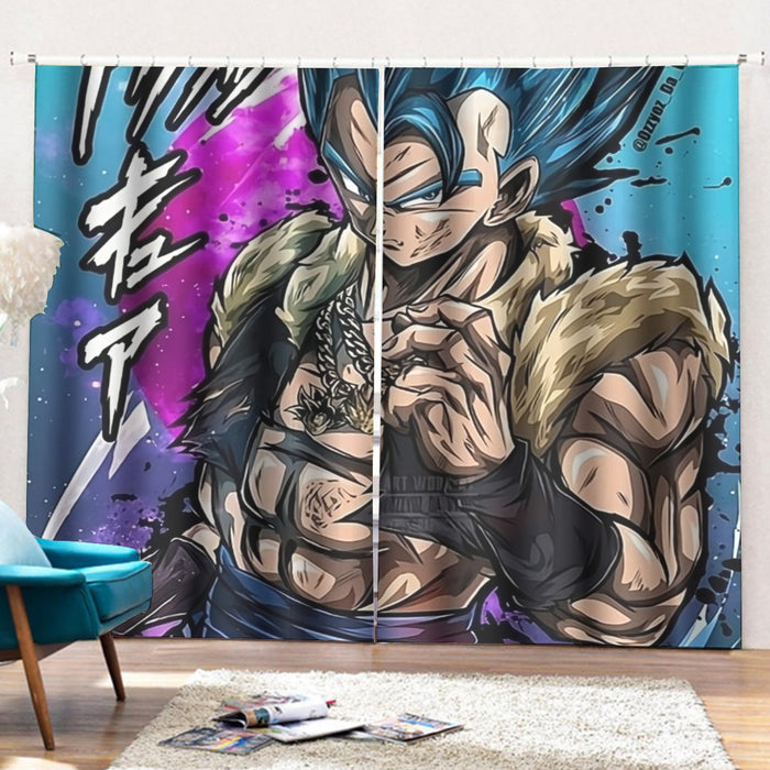 Super Saiyan Blue Gogeta Curtains with Hooks