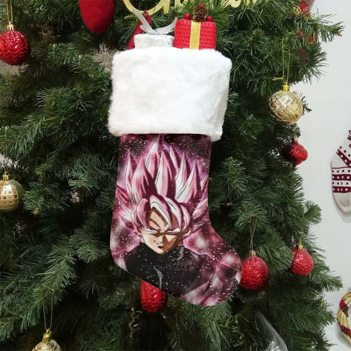 Dragon Ball Z Super Saiyan Goku Black Rose Pink Christmas Socks