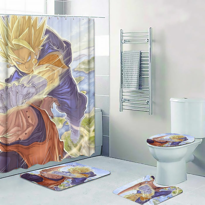 Dragon Ball Z Vegito Punching Super Buu Four-piece Bathroom