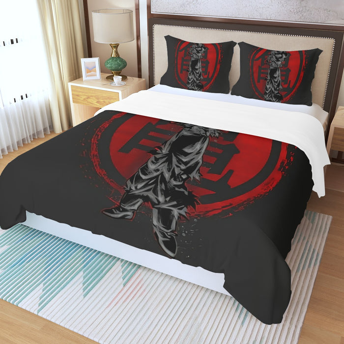 Dragon Ball Z Goku's Logo Three Piece Duvet Cover Set