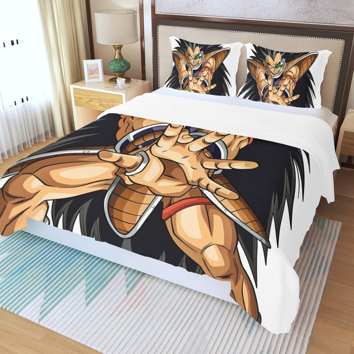 Dragon Ball Z Awesome Saiyan Raditz Fighter Stance Three Piece Duvet Cover Set