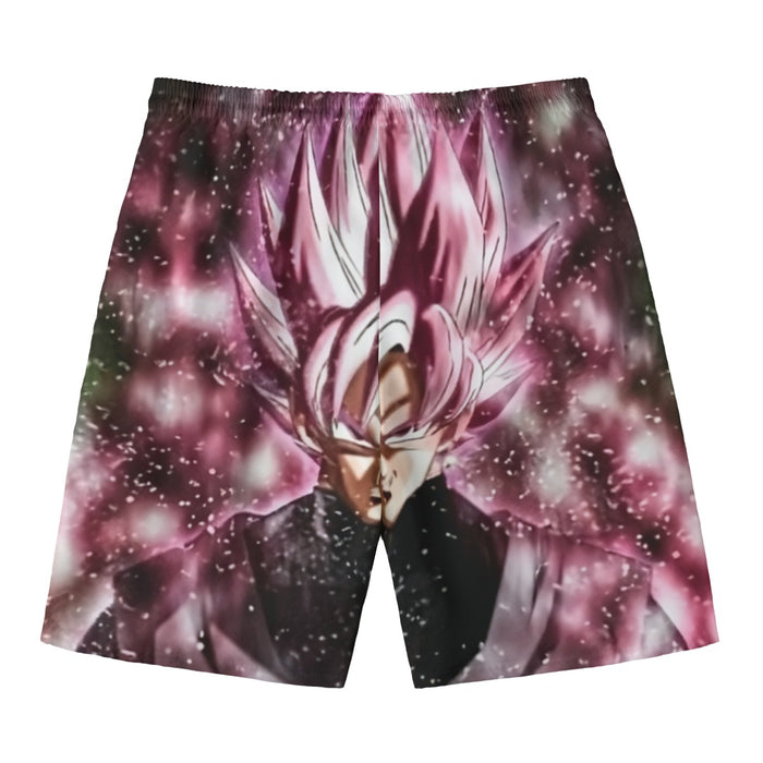 Dragon Ball Z Super Saiyan Goku Black Rose Pink Beach Pants