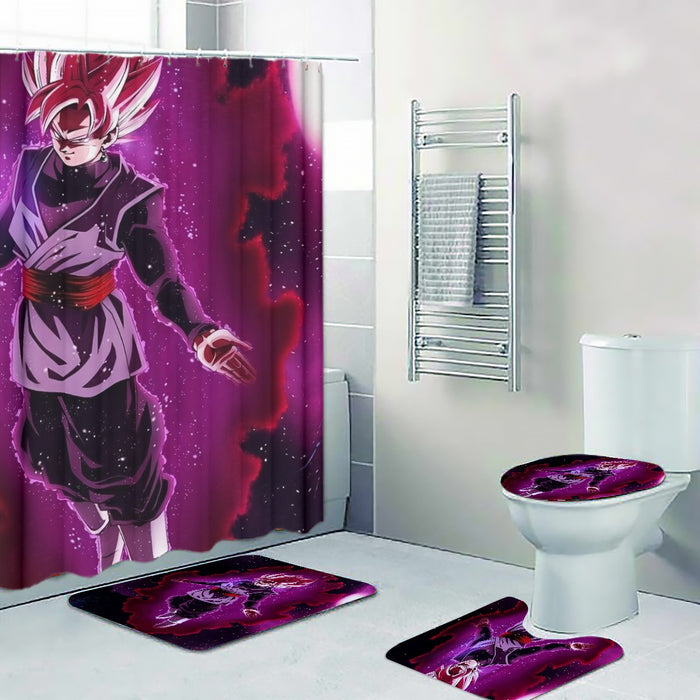 Dragon Ball Black Goku Rose 2 Ultra Instinct Dope 3D Four-piece Bathroom