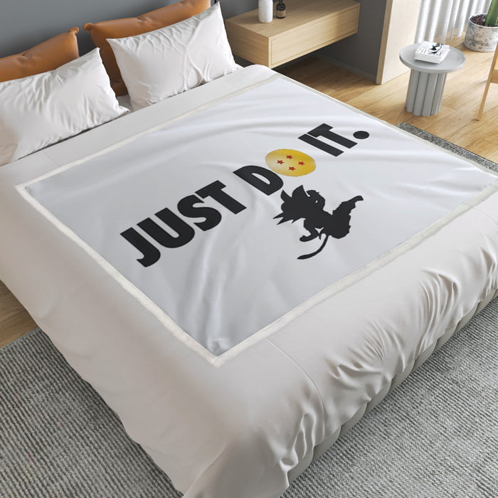 Just Do It Slogan Dragon Ball Kid Goku Dope Black Household Warm Blanket