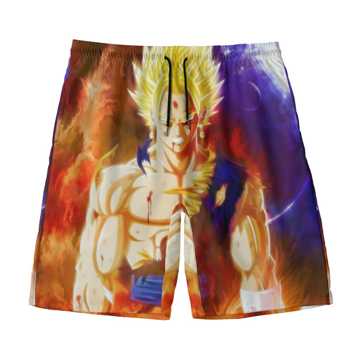 Dragon Ball Z Vegito Super Saiyan Angry Bruised Dope Beach Pants