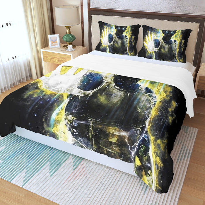 Dragon Ball Z Super Saiyan Vegeta Yellow Aura Epic Three Piece Duvet Cover Set