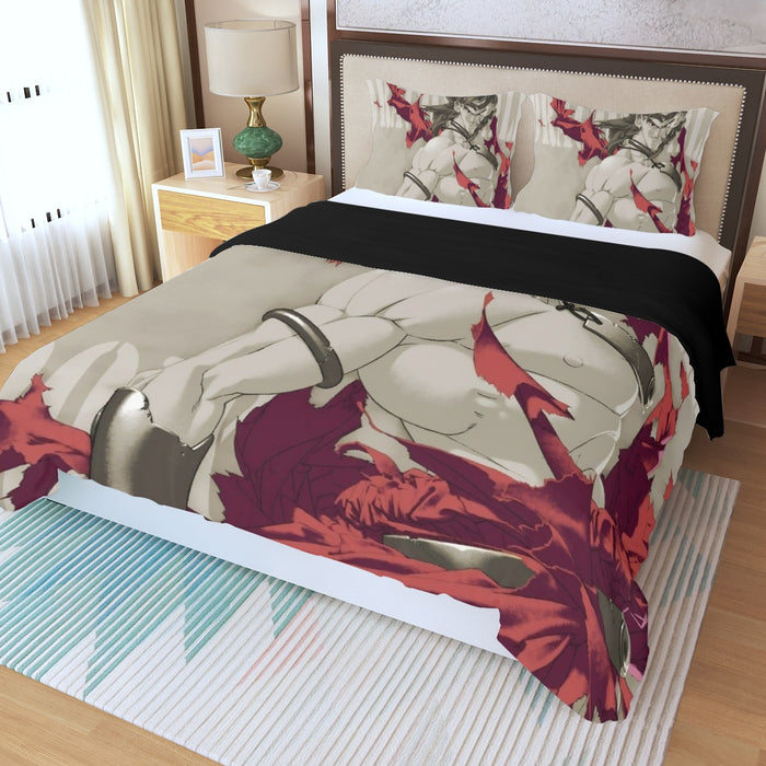 Dragon Ball Legendary Super Saiyan Broly Dope Gray Three Piece Duvet Cover Set