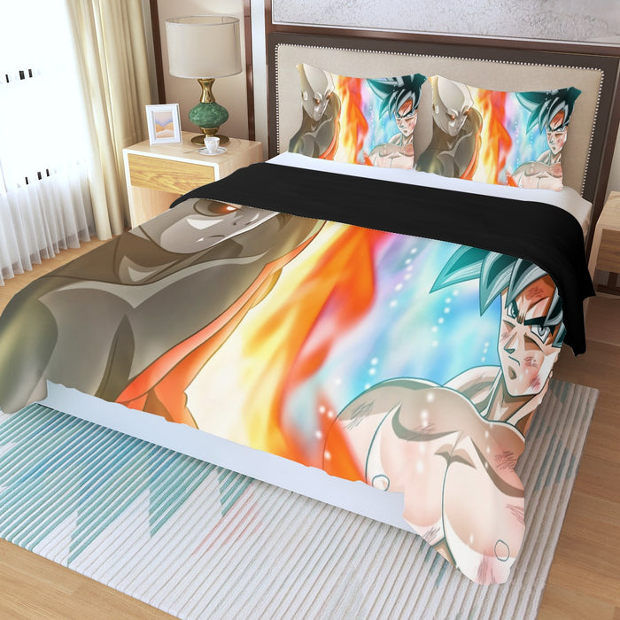 Dragon Ball Super Goku vs Jiren Overflowing Aura Three Piece Duvet Cover Set