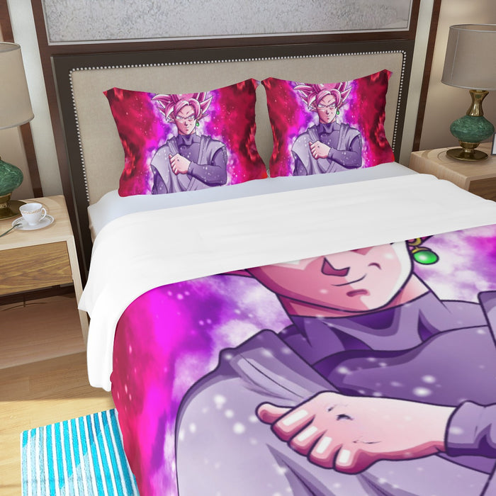 Dragon Ball DBZ Goku Black Rose Galaxy Fantasy Amazing Three Piece Duvet Cover Set