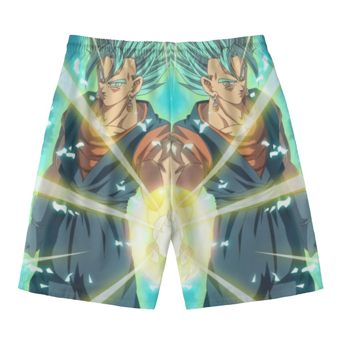 Dragon Ball Vegito Blue Super Saiyan Big Bang Flash Beach Shorts