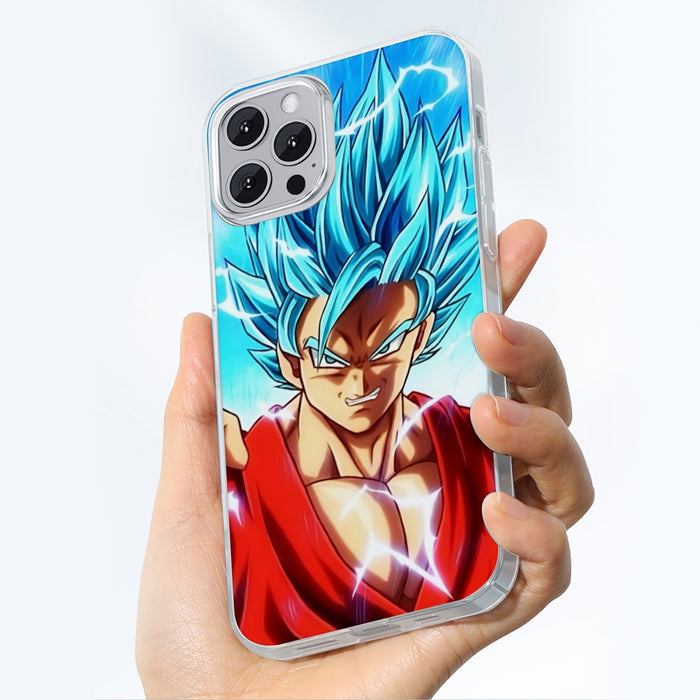 Dragon Ball Super Shirt  Goku Blue Lightning SSGSS Design iPhone 13 Case