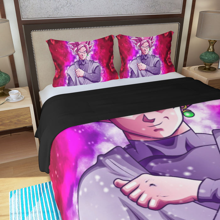 Dragon Ball DBZ Goku Black Rose Galaxy Fantasy Amazing Three Piece Duvet Cover Set