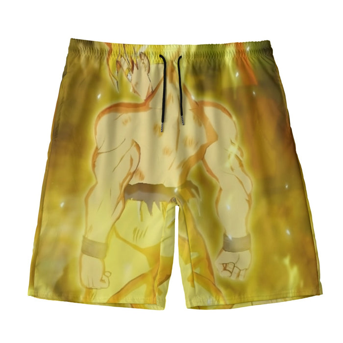 Dragon Ball Goku Super Saiyan Battle Posture Aura Style Beach Pants