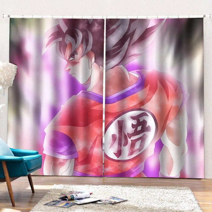 Dragon Ball Super Goku Kaioken Cool Purple Aura Casual Curtains with Hooks