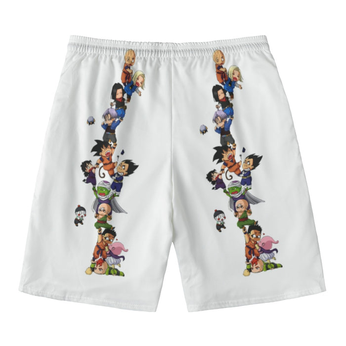 Dragon Ball Z Cute Adorable Chibi DBZ Characters White Beach Pants