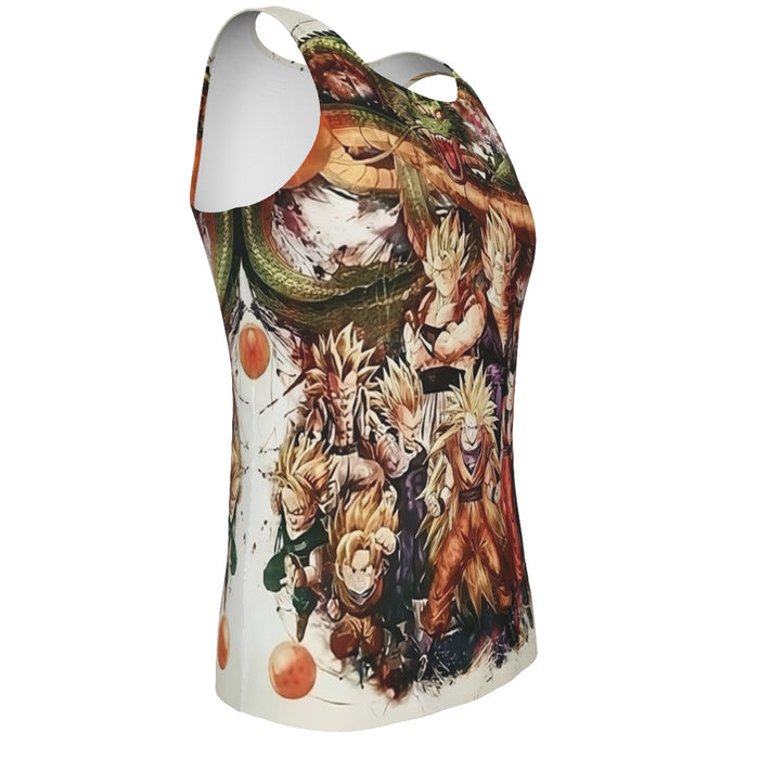 Dragon Ball  Ultimate Shenron x Saiyans Tank Top