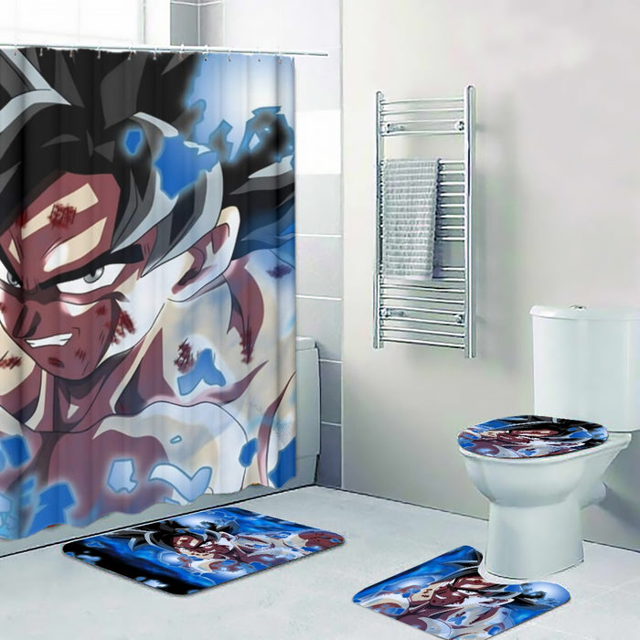 Dragon Ball Super Goku Blue Ultra Instinct Dope Grin Four-piece Bathroom