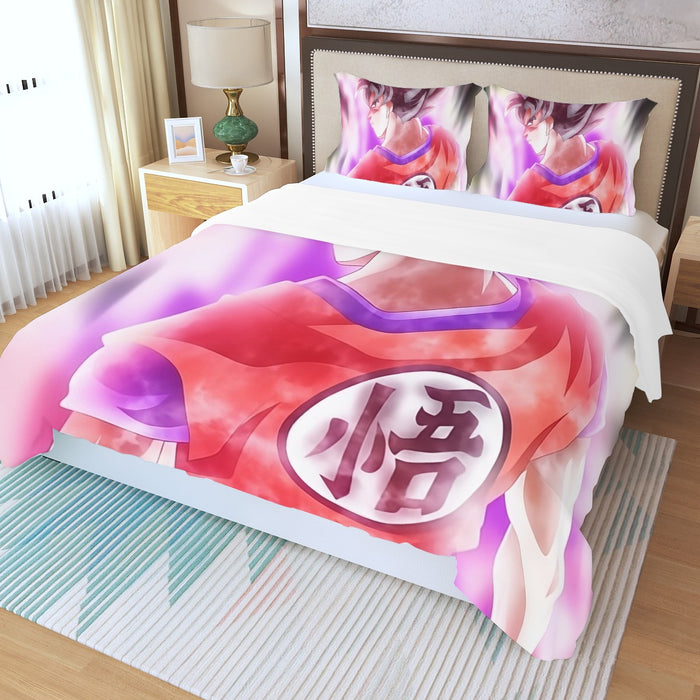 Dragon Ball Super Goku Kaioken Cool Purple Aura Casual Three Piece Duvet Cover Set