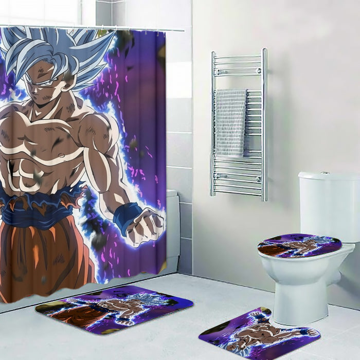 Dragon Ball Goku Ultra Instinct Power Up Vibrant 3D Four-piece Bathroom