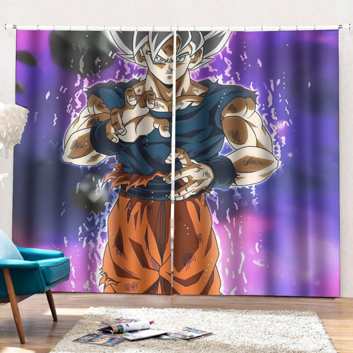 Dragon Ball Z Goku Ultra Instinct Form White Hair Curtains with Hooks