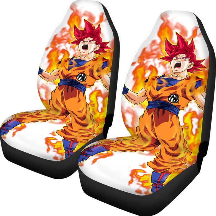 Awesome Goku Super Saiyan God Transformation DBZ Car Seat Cover