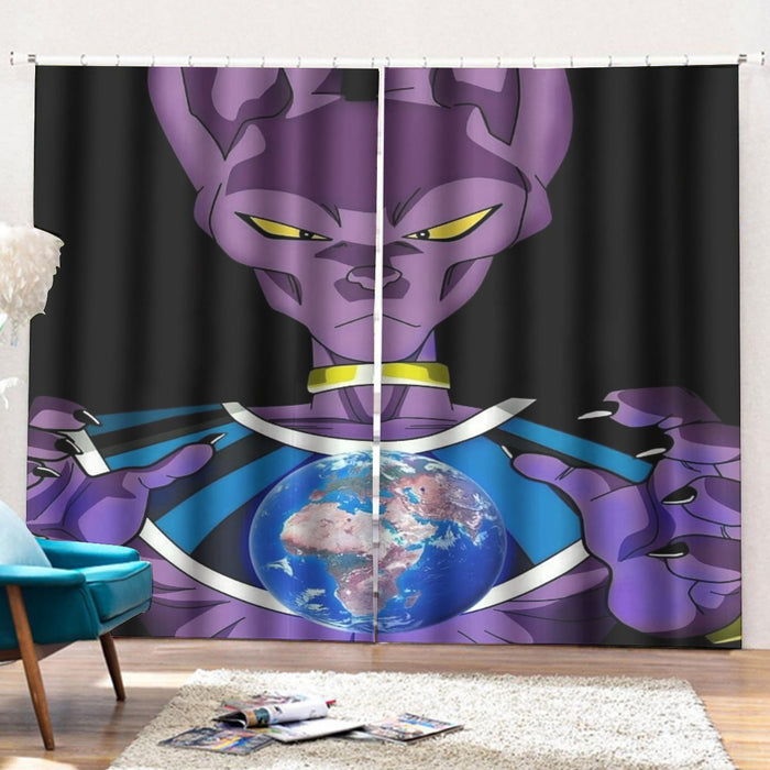 Dragon Ball Super Beerus God Destruction Earth Curtains with Hooks